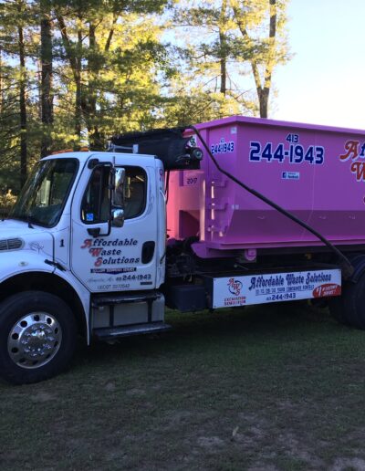 dumpster truck of Affordable Waste Solutions